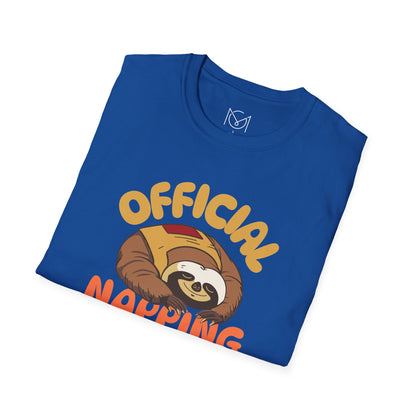 Official Napping Team T-Shirt - Cute Sloth Sleep Graphic Tee