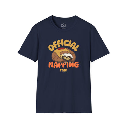 Official Napping Team T-Shirt - Cute Sloth Sleep Graphic Tee