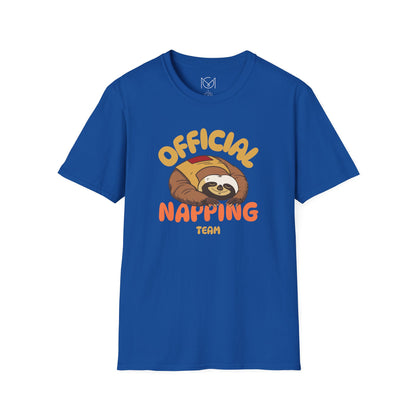 Official Napping Team T-Shirt - Cute Sloth Sleep Graphic Tee